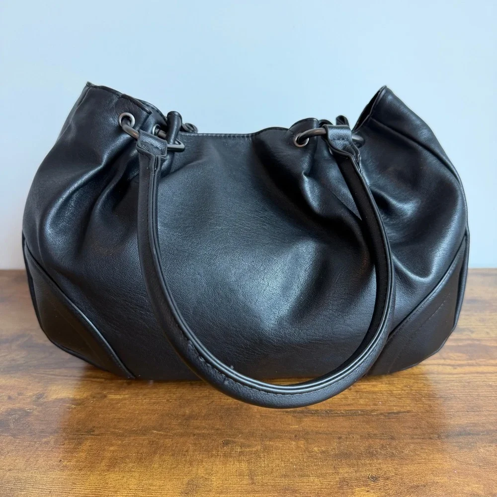New Juicy Couture Royal To Juicy Satchel Black Gothic Shoulder Handbag